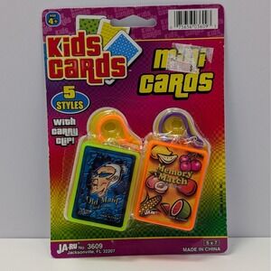 JA-RU Kids Cards Old Maid Memory Match Card Game 5 Styles With Carry Clip 3609